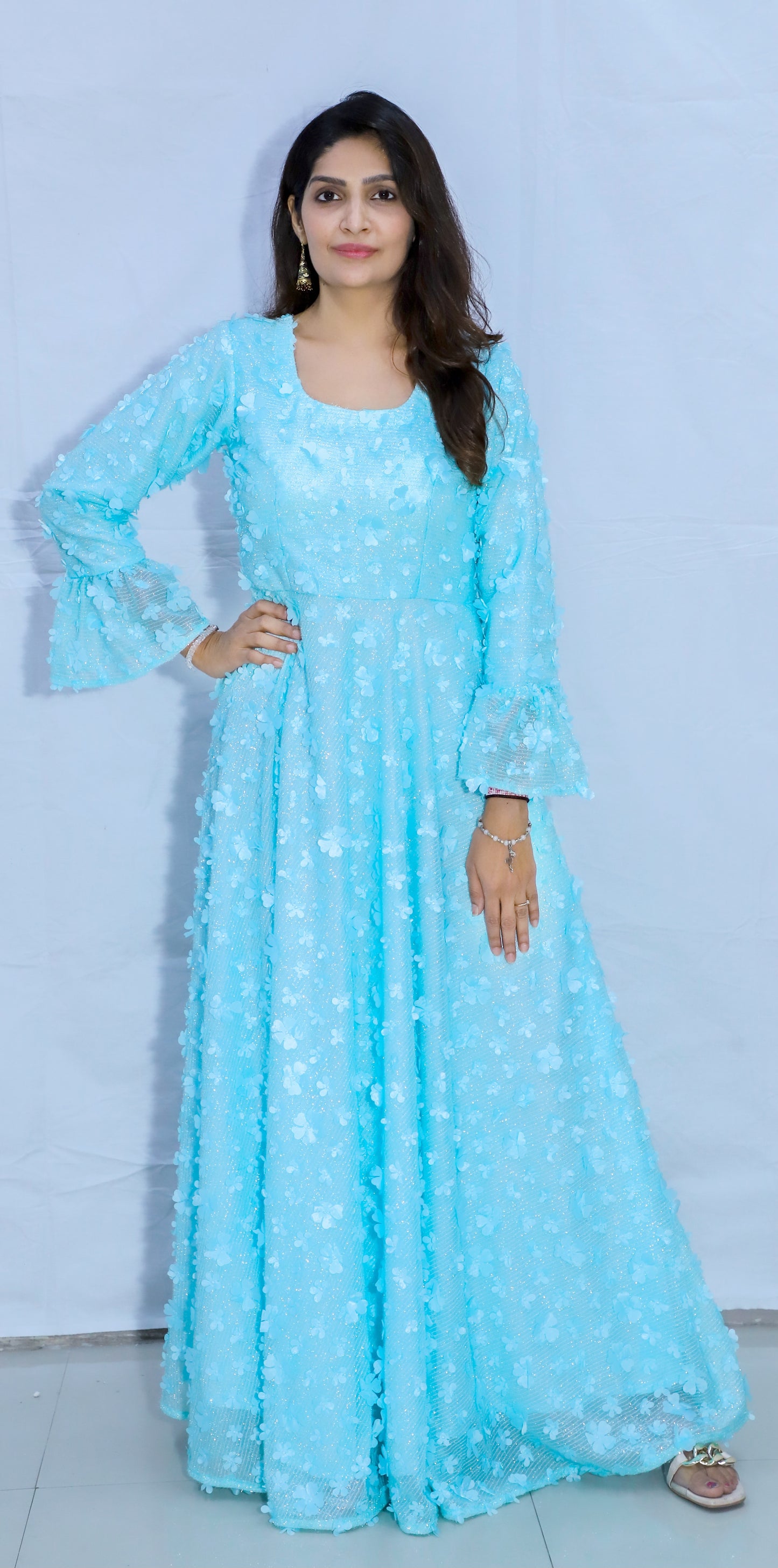MKG5 FLORAL-DOLL BLUE GOWN