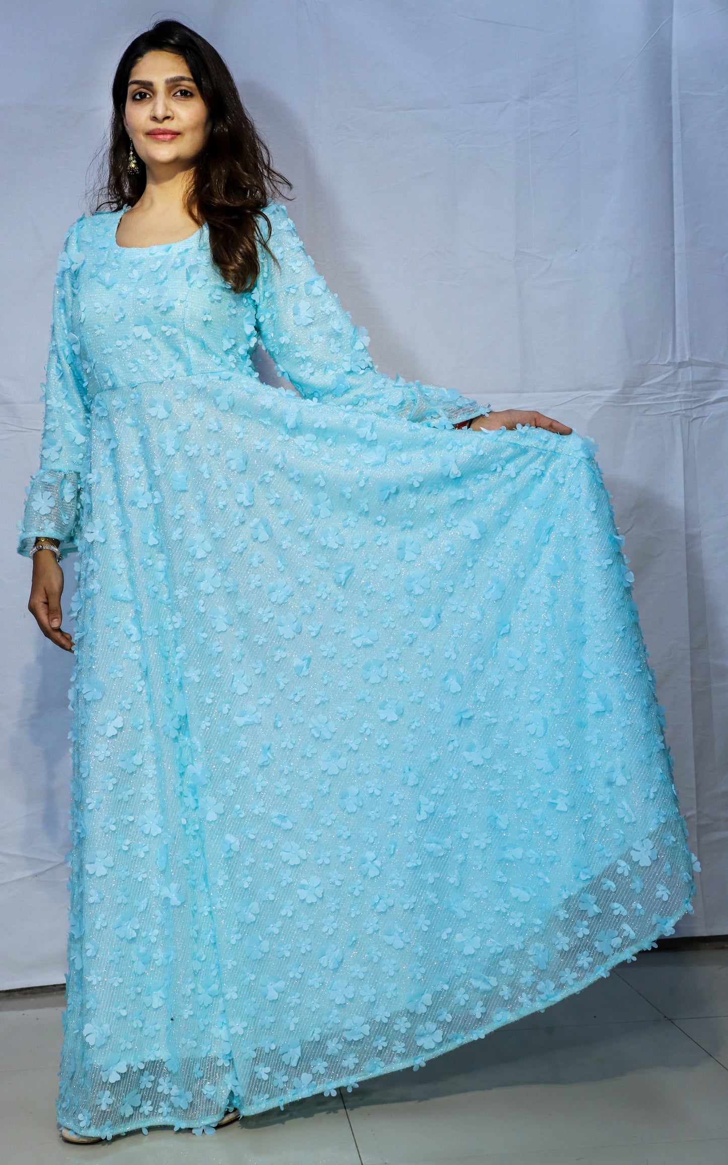 MKG5 FLORAL-DOLL BLUE GOWN