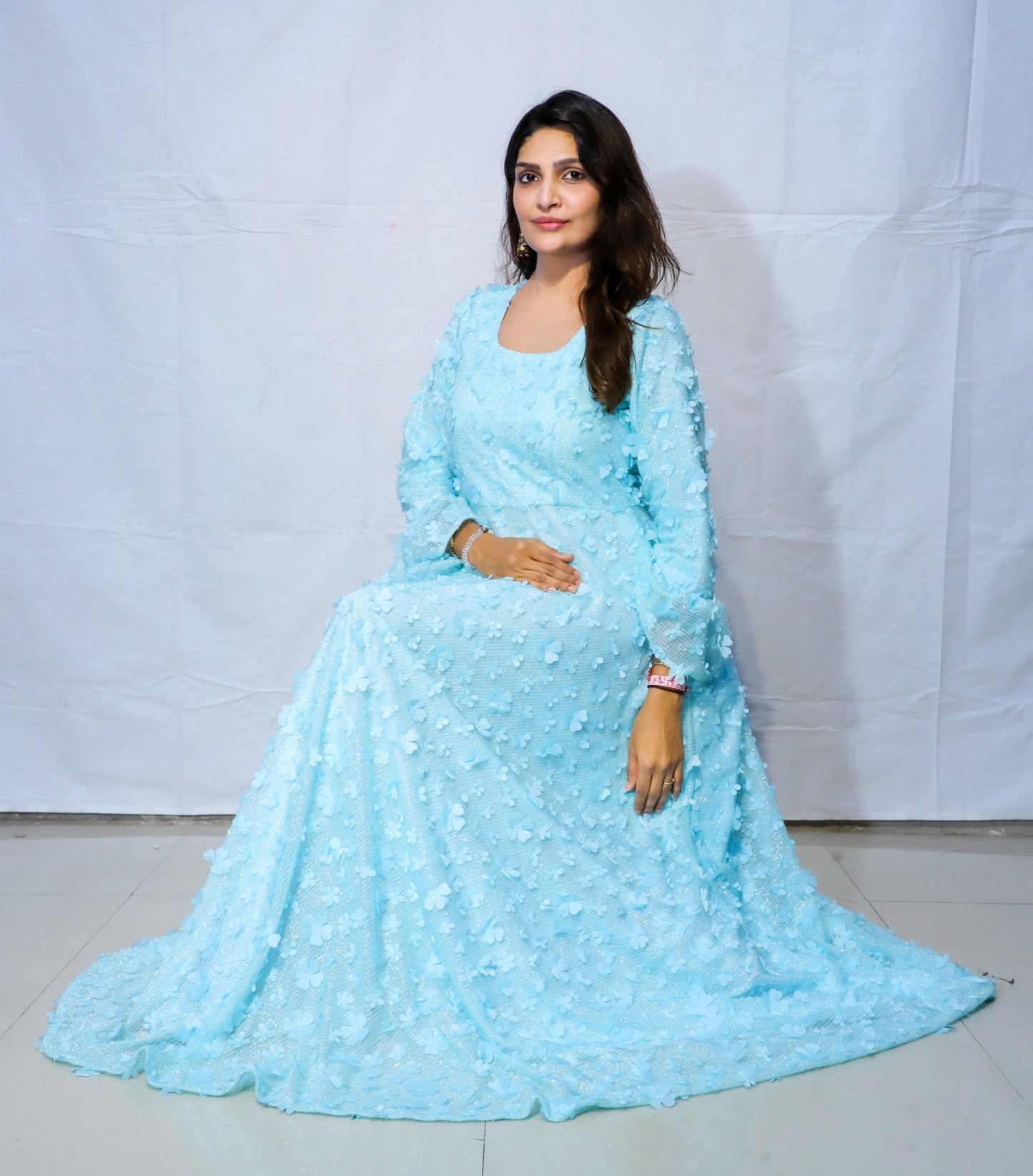 MKG5 FLORAL-DOLL BLUE GOWN